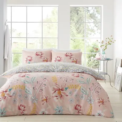 Reversible Duvet Set Printed Quilt Bedding Cover Single Double King Pillowcases • £14.49