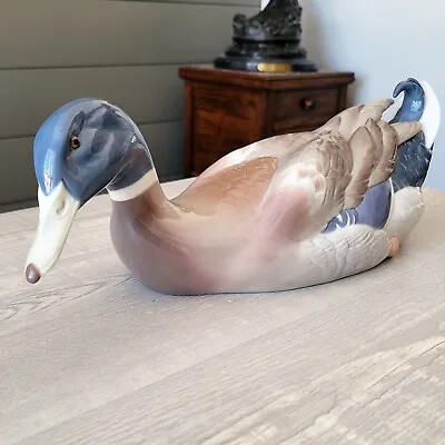 Lladro Mallard Duck #5288 Large Porcelain Sculpture Figurine Glossy NO BOX - EUC • $229