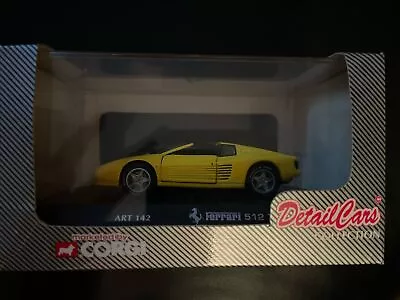 Corgi Detail Cars 1/43 Die Cast Model  ART 144 Ferrari 512 TR Yellow • £12.50