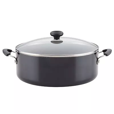 8-Quart Easy Clean Aluminum Nonstick Stockpot Stock Pot For Soup Broth Black • $29.97