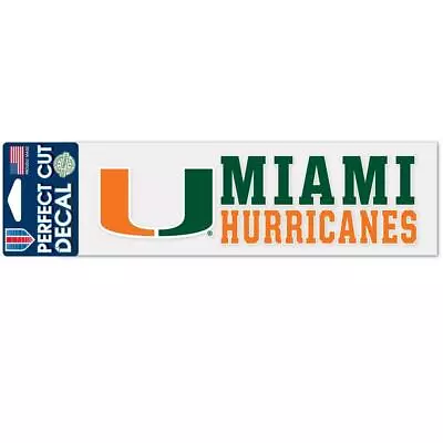 Miami Hurricanes 3 X10  Perfect Cut Decal [NEW] NCAA Auto Car Emblem Sticker • $6.95