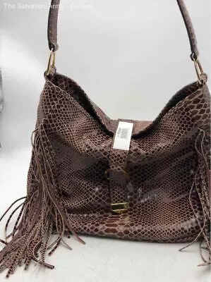 Gili Womens Brown Snake Print Inner Pockets Magnetic Closure Hobo Bag • $9.99