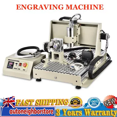 £1140 • Buy USB 6040 4 Axis CNC Router Engraver 1.5KW Metal Wood Engraving Milling Machine