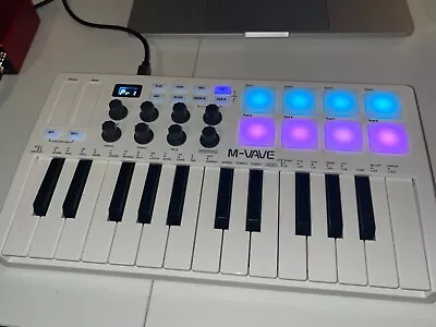 M-WAVE SMK 25 MIDI Keyboard Controller White • $64.99