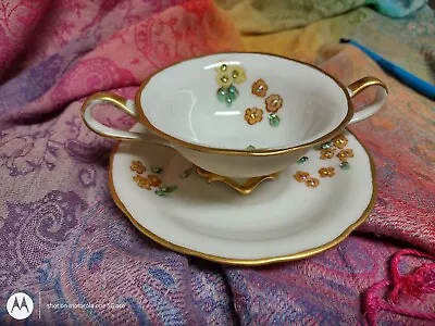 T&V Limoges Grand Tea Cup Decorated For Display • $30