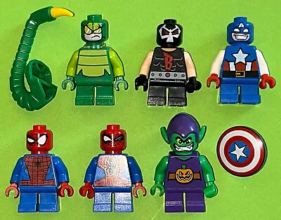 £19.99 • Buy 6x Lego Marvel DC Minifigure Bundle Spider-Man Captain America Bane Green Goblin