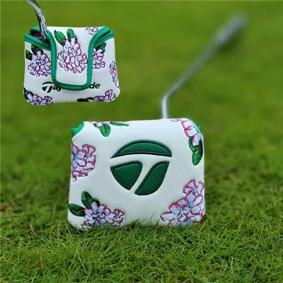 Golf Iron Blade Mallet Putter Head Cover Taylormade Classic Flower White Green • $27.90