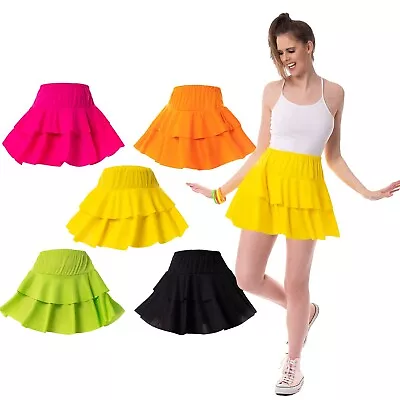 £6.79 • Buy 80's Neon Ra Ra Skirt Tutu Festivals Clubbing 1980s Womens Fancy Dress Costume