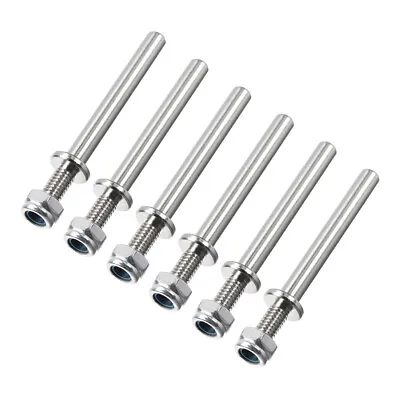 6pcs Landing Gear Steel Axle Shaft Drive Axle With Nuts For RC Airplane • $17.67