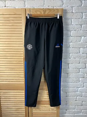 Manchester United Football Soccer 22/23 Presentation Pants Adidas Black Mens M • $47.59