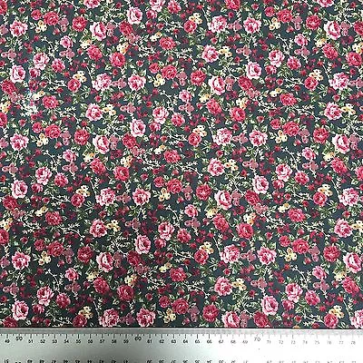 £5.99 • Buy 100% Cotton Superior Poplin Fabric * Old English Vintage Little Rose Designs