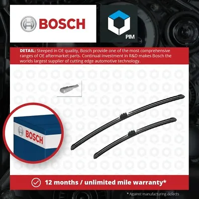 2x Wiper Blades (Pair) Flat Aero Type A207S 3397014207 Bosch Aerotwin 650/475mm • £27.55