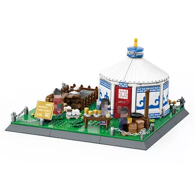 Goirzi 778Pcs Mongolian Yurts Building Blocks Architecture Model Collection Toys • $51.99