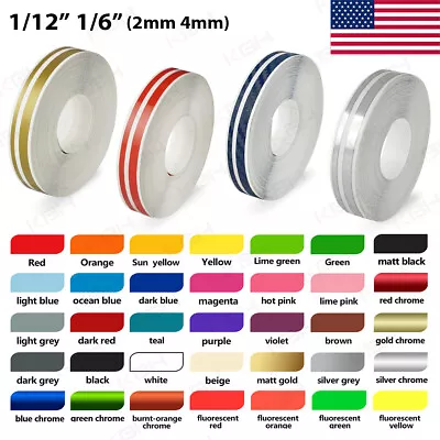 1/12  1/6  Vinyl Pinstriping Pin Stripe Double Line Tape Decal Sticker 2mm 4mm • $8.45