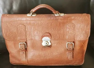 Vintage Gentlemen's Leather Bag Briefcase 50s-60s Made In England   • $95