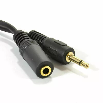 3.5mm MONO Jack Plug To 3.5mm Socket Extension Cable Audio Lead 50cm/1m/2m/3m • £3.19
