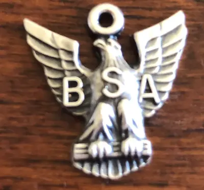 Vintage BSA Boy Scouts America STERLING SILVER EAGLE Charm Pendant • $19.99