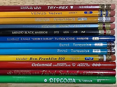 Vintage Pencils Lot Of 12 Venus Eberhard Faber Eagle Mirado Black Warrior • $4.75