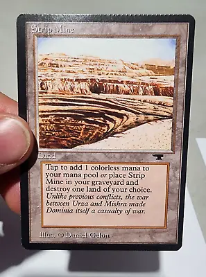 Mtg Antiquities Strip Mine (uneven Horizon) CRIMPED! Error Misprint NM • $199.99