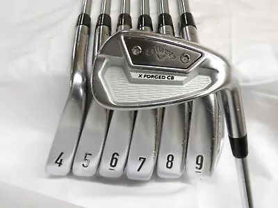 Used Callaway X Forged CB Iron Set 4-PW Project X IO 6.0 Stiff Flex Steel Shafts • $365