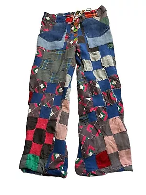 Vintage Levi's Patchwork Handmade Bell Bottom Custom 80s Hippie Jeans 30x27 • $209.99