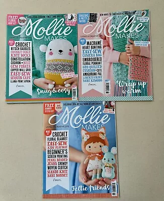 Lot Of 3 Mollie Makes Magazine Issues #87 88 & 89 • $29.95