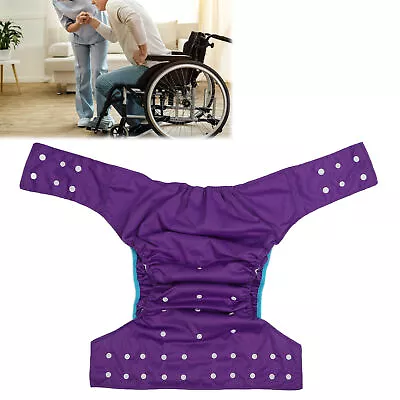 Adult Cloth Diaper Waterproof Adjust Adult Nappy For Elderly Care Purple • $23.12