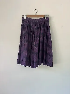 $45 • Buy Gorman Purple Cotton Midi Skirt 10