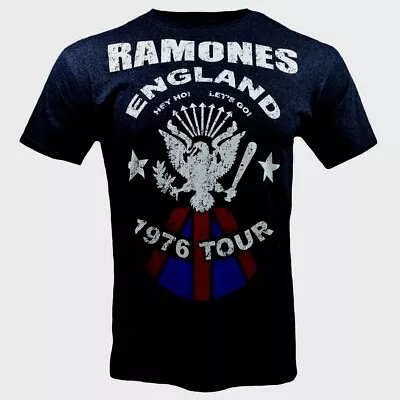 Mens Ramones Vintage Look England 1976 Tour Tribute-Music Band T Shirt NEW • $17.99