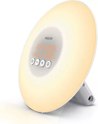 Philips Sunrise Simulator Wake-Up Light Alarm Clock Somneo Smart Sleep HF3500/01 • $223.95