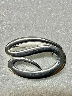 M Jent Mid Century Modern Silver Tone Brooch  • $9