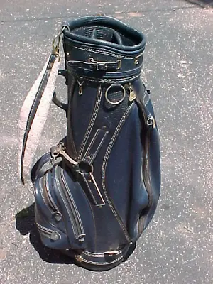 Vintage Used Mizuno Blue 9  Staff Cart Golf Club Bag With 6 Pockets • $55