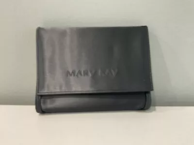 Mary Kay Travel Cosmetic Makeup Organizer Case Bag Mirror Zip Snap Gray - Flaw • $7.99