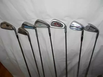 Mixed Lot(7) 6 Irons 1 Sand Wedge Sam Snead Square 2 Tiger Shark Powerglide • $15