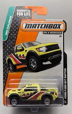 2014 Matchbox MBX Explorers Ford F-150 SVT Raptor 57/120 Yellow • $4.95