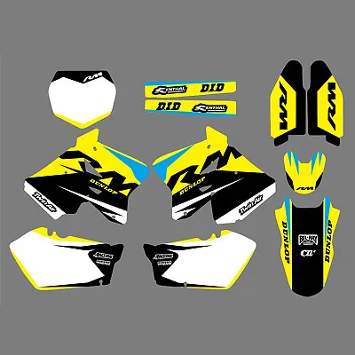 Team Graphics Kit Backgrounds Decals For Suzuki RM 125 250 RM125 RM250 2001-2012 • $54.99