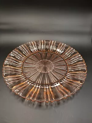 Rare Vintage Anchor Hocking Old Cafe Pink Plate Depression Glass • $24.99