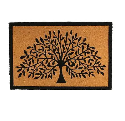 Coir Door Mat Natural Coconut Indoor Outdoor Welcome Mats 90 X 60cm Tree Of Life • £14