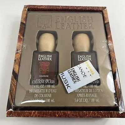 English Leather Cologne Splash And After Shave Gift Set Vintage 3.4 Fl Oz NOS • $26.99