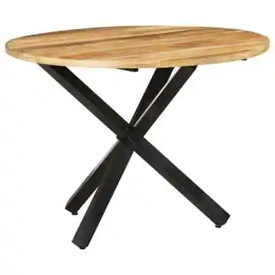$286.13 • Buy VidaXL Dining Table Round 100x100x75 Cm Rough Mango Wood