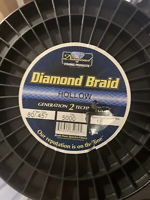 Momoi Diamond Braid  Line Hollow Core - Blue - 80lb - 5000 Yards. MRSP $1000 • $599