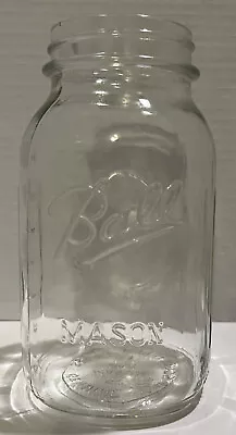 Vintage Ball Mason Jar Genuine Sculptured Glass Measure 62A  32 Oz Quart • $15