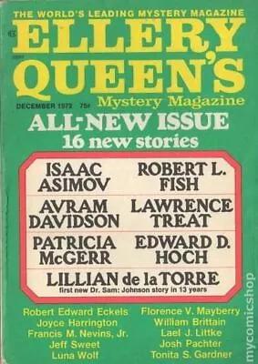 Ellery Queen's Mystery Magazine Vol. 60 #6 FN+ 6.5 1972 Stock Image • $4.70