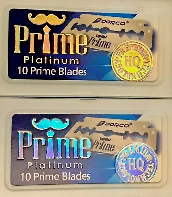 $9.88 • Buy   Dorco Prime Platinum Double Edge Razor Blades 2 Packs  20 Blades Made In Korea