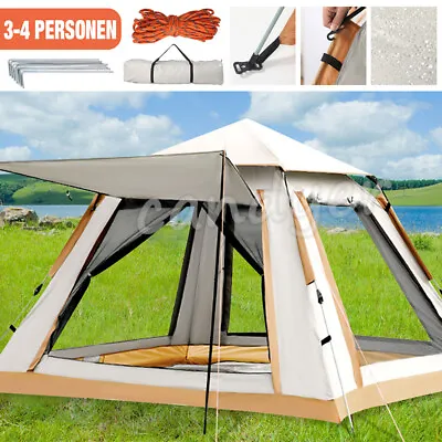 Automatic Instant Pop Up 3-4 Man Camping Tent.Family Outdoor Hiking.Shelter Doom • £34.86