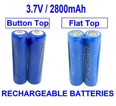 3.7 Volt 2800mAh Rechargeable High Capacity Li-ion Batteries 3.7V • $10.99