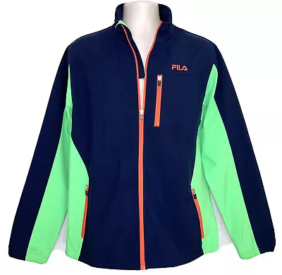 Fila Track Jacket Men’s L Full Zip Soft Shell Color Block • $24