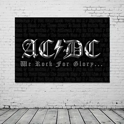 Acdc We Do It For The Glory Deep Framed Canvas Wall Art Print Or Paper Poster • £14.99