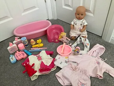 £23 • Buy Original Zapf Creations Baby Born Bath Doll, Outfits And Accessories 