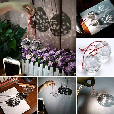 £5.26 • Buy 50 Mm FENG SHUI HANGING CRYSTAL BALL Sphere Prism Rainbow Pendant